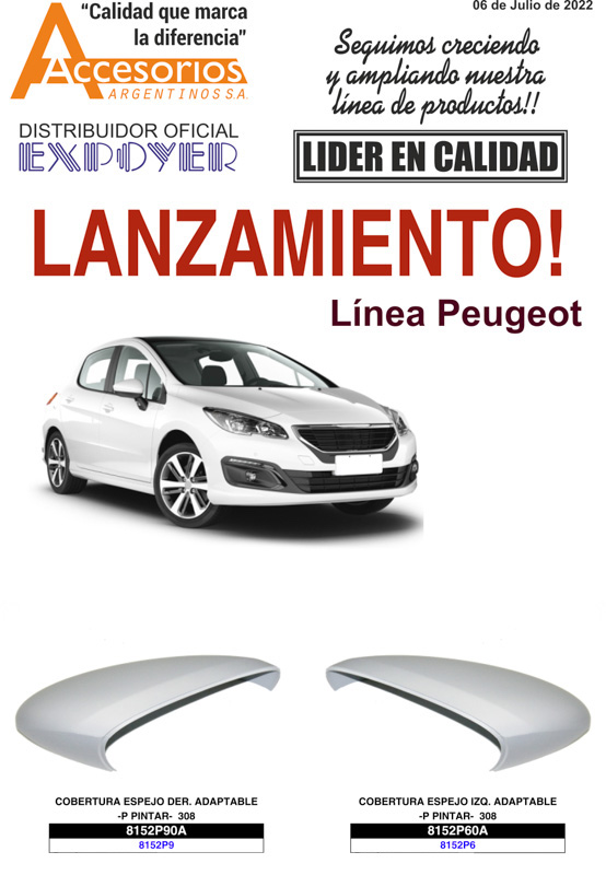 Accesorios Argentinos: Cobertura de espejo Citroën/Peugeot