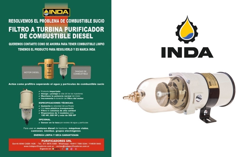 Inda Purificadores presenta sus Filtros Turbina 