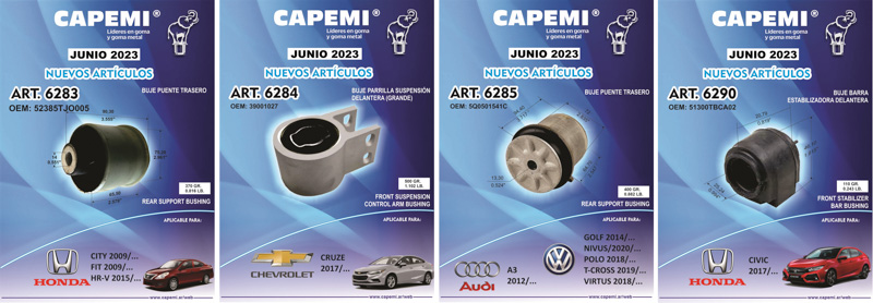 CAPEMI Nueva Línea de Bujes y Cazoletas