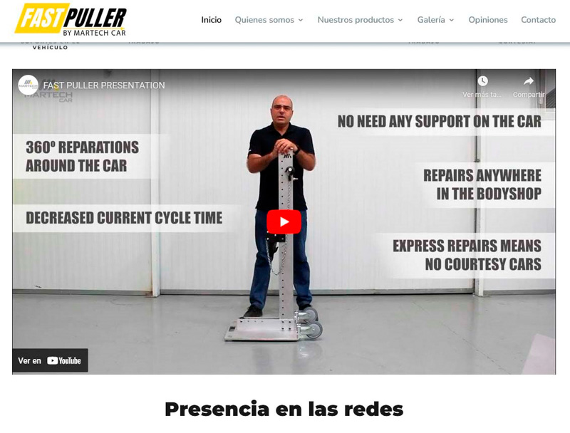 Nuevo sitio internacional del Fast Puller de Martech Car