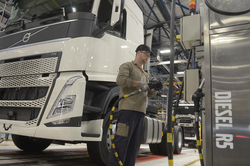 Volvo adopta diesel renovable en su fábrica