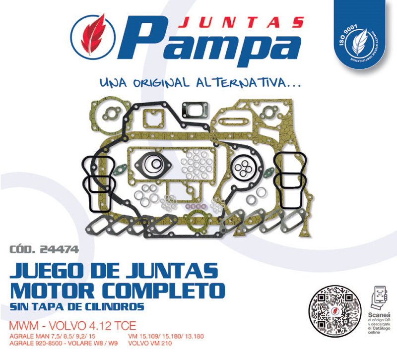 Juntas Pampa: Juego de Juntas Motor Completo MWM - VOLVO 