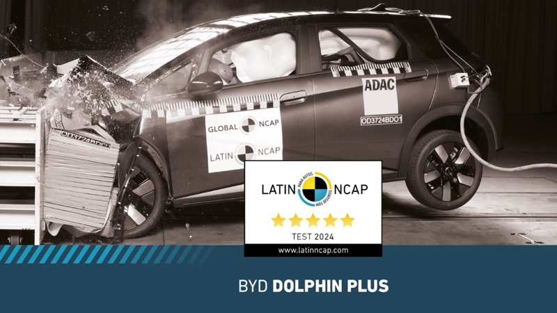 BYD Dolphin Plus obtiene 5 estrellas en Latin NCAP 2024