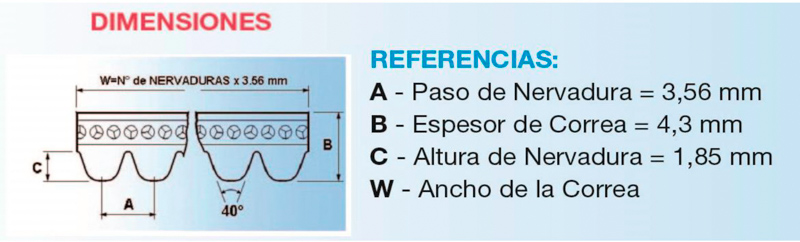 Dayco: Correas Poly V para comando de accesorios