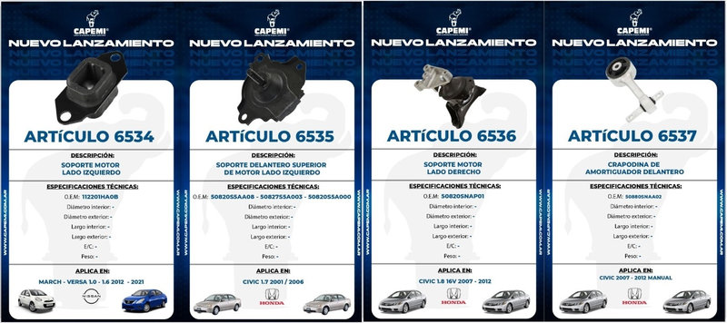 Capemi presenta nuevos lanzamientos de autopartes