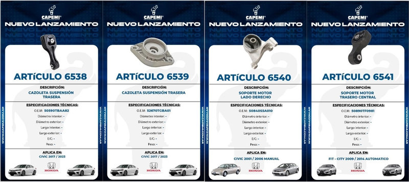 Capemi presenta nuevos lanzamientos de autopartes