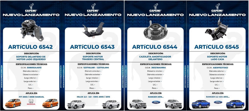 Capemi presenta nuevos lanzamientos de autopartes