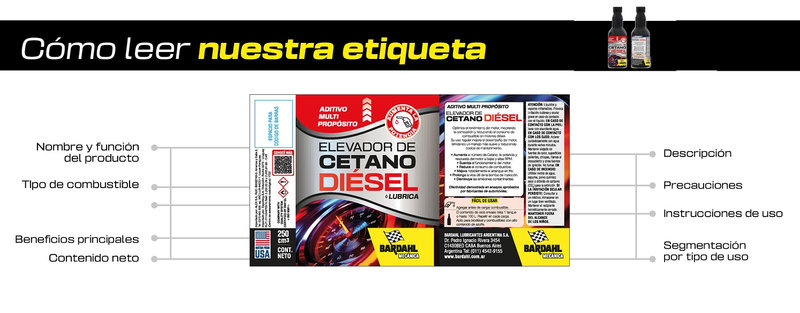 Elevador de Cetano Diesel de BARDAHL