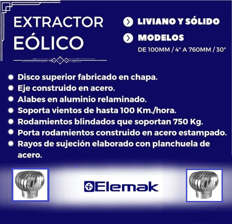 Extractores eólicos para ventilación industrial