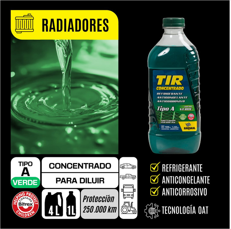 Bardahl TIR: protección para radiadores y motores